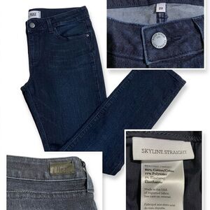 PAIGE Skyline Straight Leg Jeans in Palmer Dark Wash - Size 29